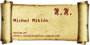 Michel Miklós névjegykártya
