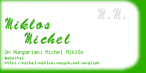 miklos michel business card