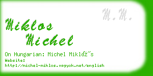 miklos michel business card